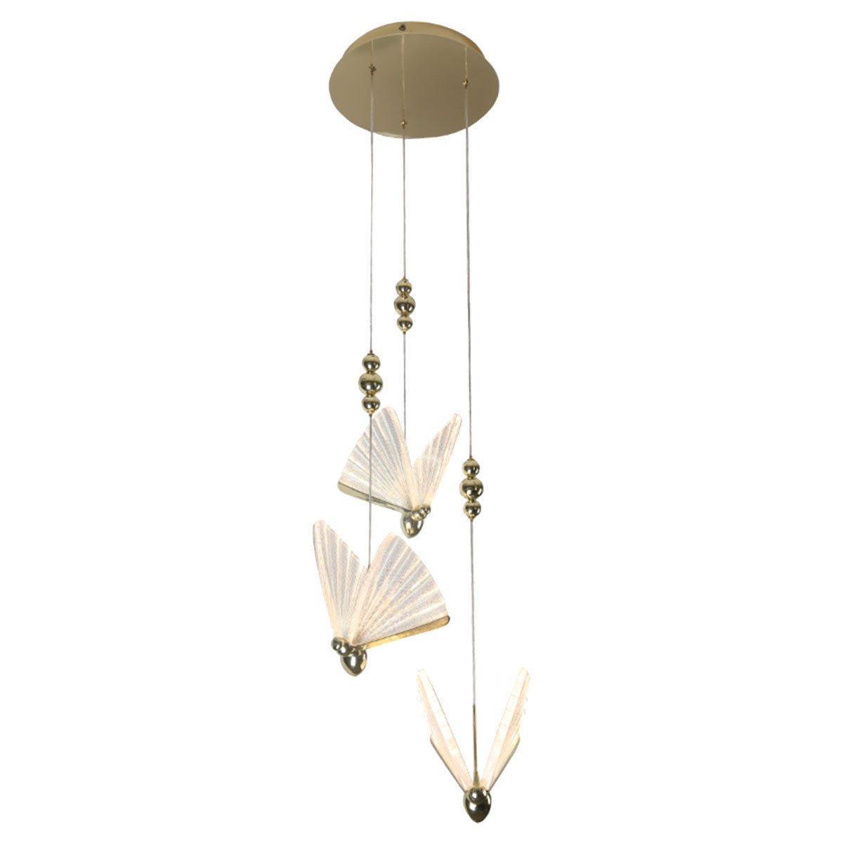 ［ Marie ］ Lampa wisząca MARIPOSA 3 LED 24W CCT 3000/4000/6000K - złoty