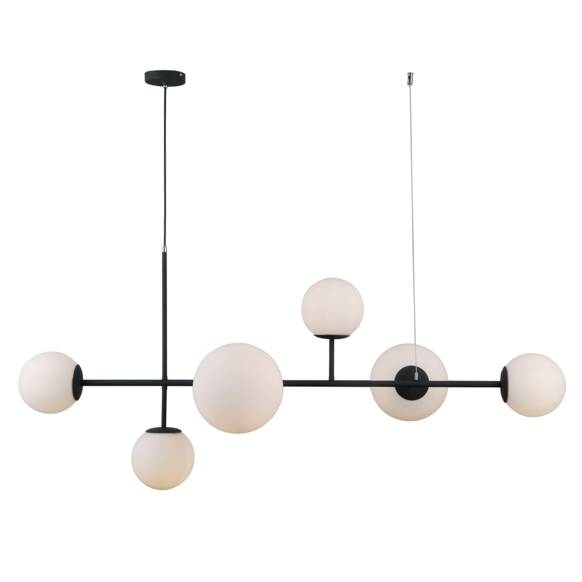 *illumina*チェアー② Lampa wisząca VAILANTE 2xE27+4xE14 - czarny/biały Lampy