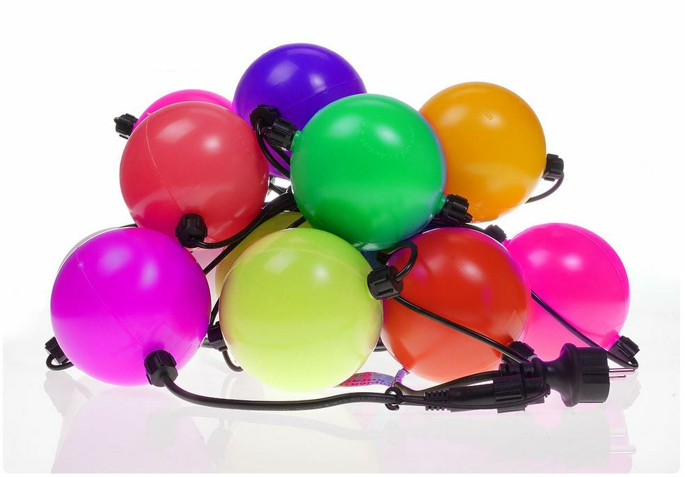 Polskie lampiony zewnętrzne kulki 15szt 10cm 9W 14,85m Oświetlenie