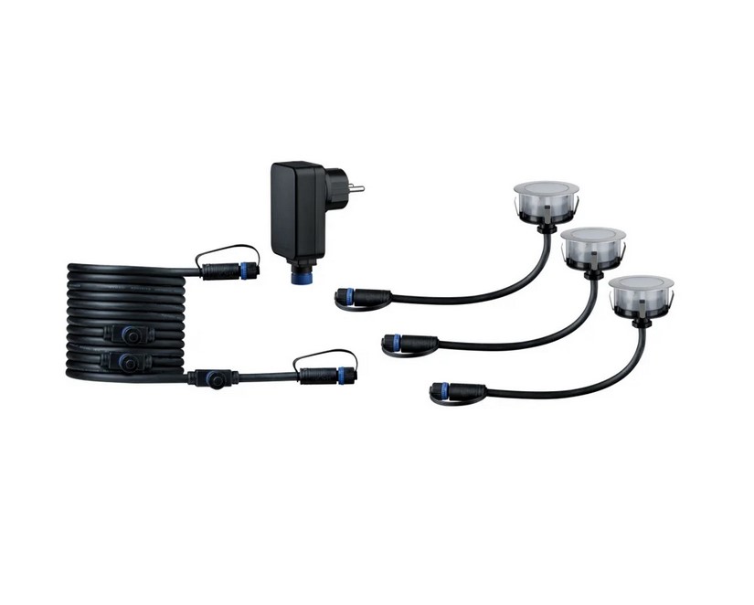 BOTH SIDES［ENLIGHTENMENT］ Zestaw startowy tarasowy Plug&Shine FLOOR LED 3x2W 24V 2200K